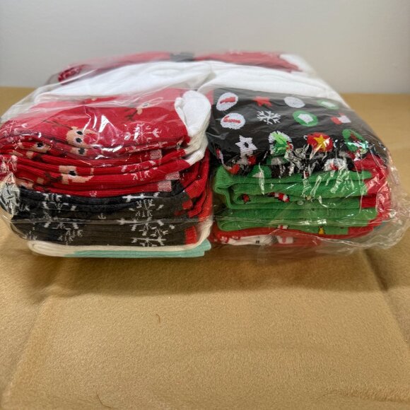 Christmas Snowman Socks Set Festive Holiday Winter OS Bulk Crafts Gifts 30 Pairs - Picture 6 of 7